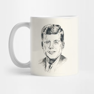 JFK illustration portrait Mug